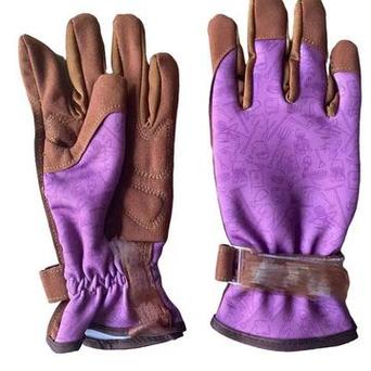 防玫瑰刺手套 工厂跨境热销园林手套 超纤印花弹力布花园手套